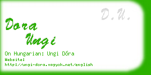 dora ungi business card